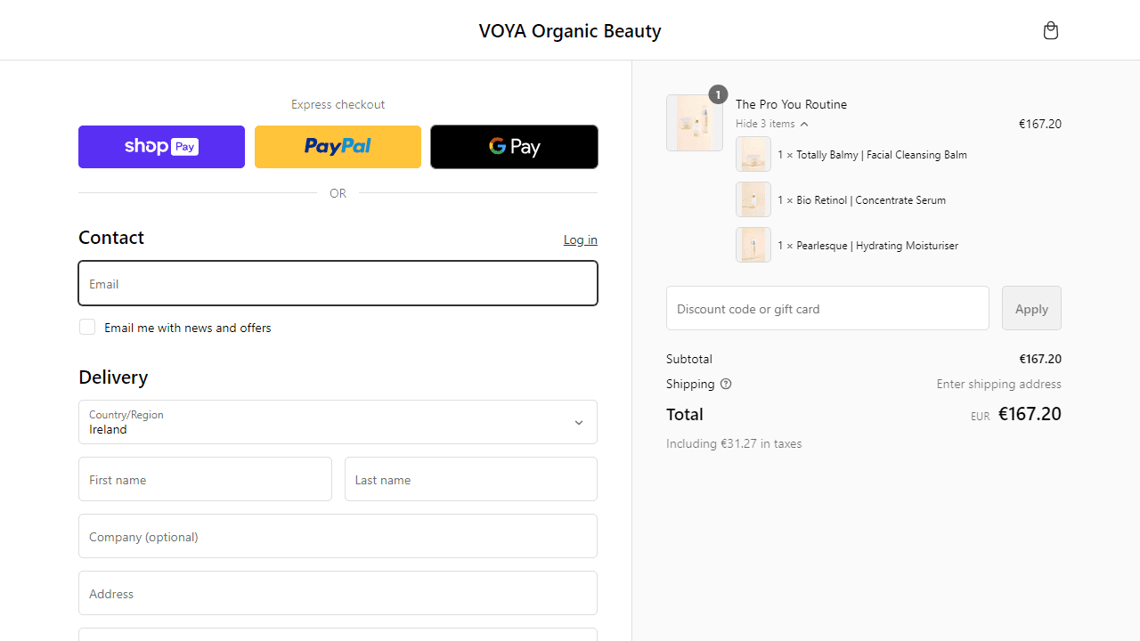How to apply Voya.ie coupon code